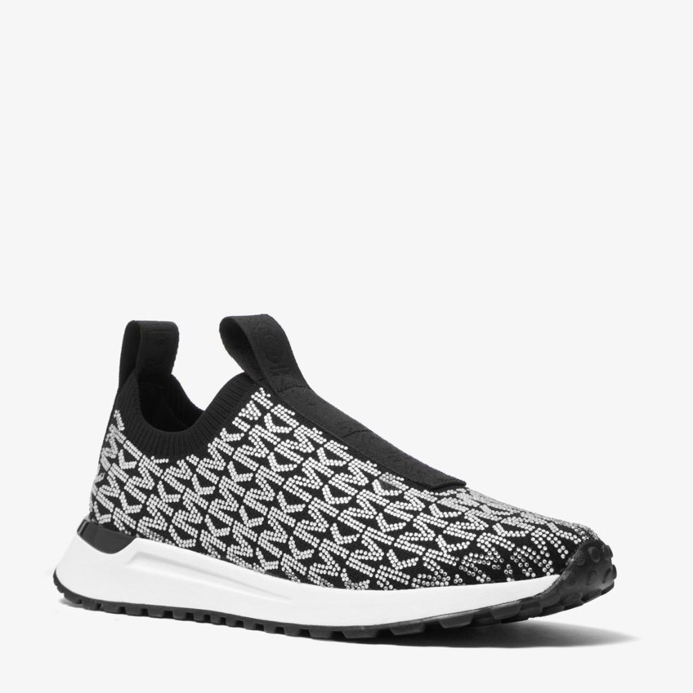 MICHAEL Michael Kors Bodie Crystal Logo Mesh Slip-On Trainer